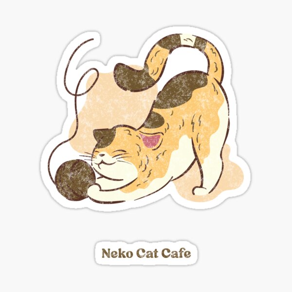 neko cat cafe Sticker