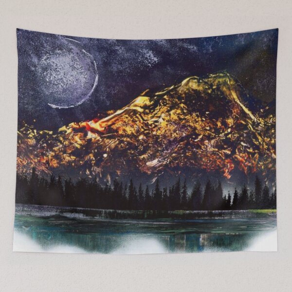 Item preview, Mountains Glow Purple Night designed and sold by BeckCheck.
