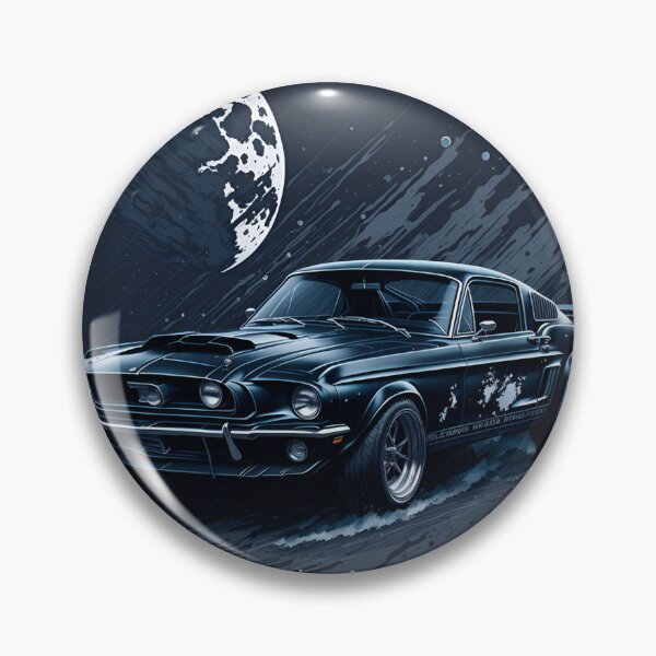 Item preview, Expressive Watercolours: The Elegance of the 1968 Ford Mustang Black Shelby designed and sold by RedArtG09.