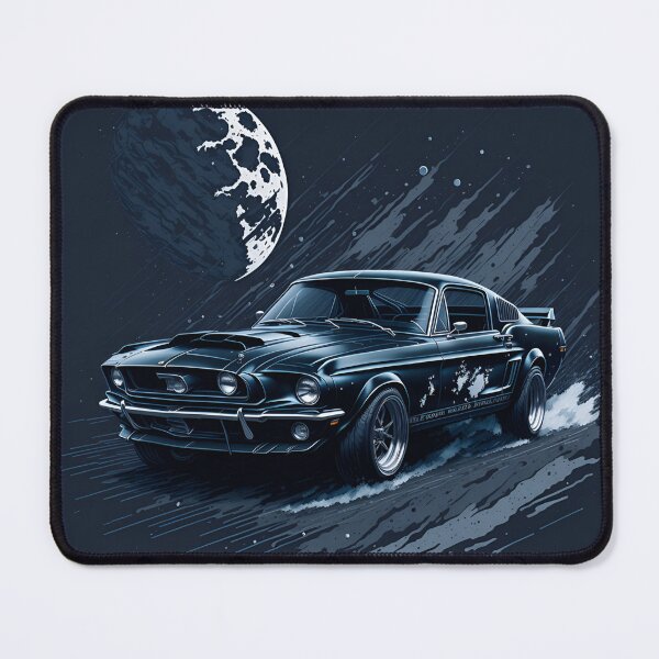 Item preview, Expressive Watercolours: The Elegance of the 1968 Ford Mustang Black Shelby designed and sold by RedArtG09.