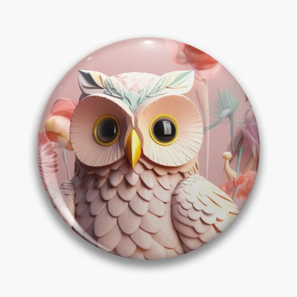 Item preview, pink owls designed and sold by PoppinArtFox.