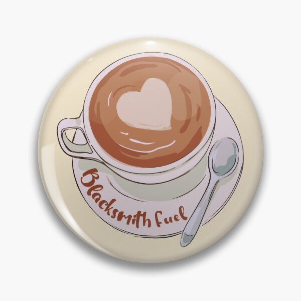 Item preview, Coffee lover heart latte blacksmith fuel cute cup designed and sold by MetalicBabe.