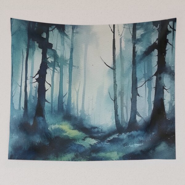 Artikelvorschau, Aquarellwäsche Dark Fantasy Forest entworfen und verkauft von Matt's Artificial Nature.