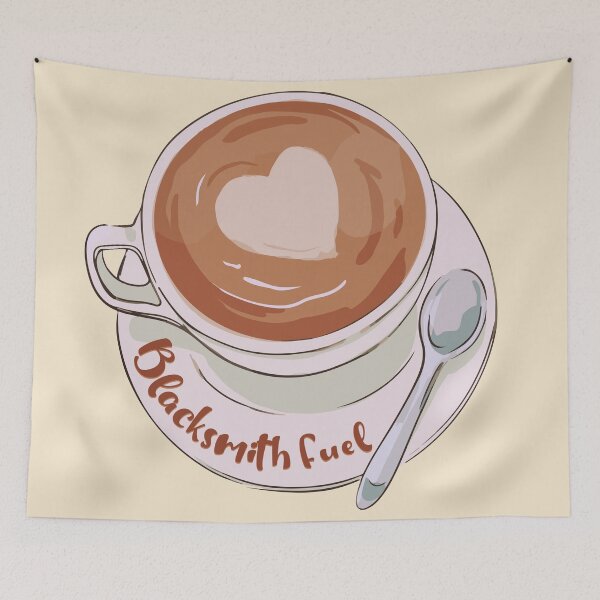 Item preview, Coffee lover heart latte blacksmith fuel cute cup designed and sold by MetalicBabe.