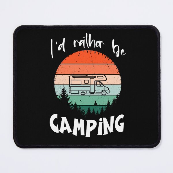 Item preview, I'd rather be camping RV forest - Vintage graphic design designed and sold by wejollydigitals.