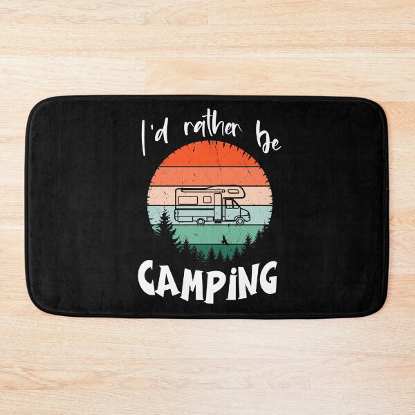 Item preview, I'd rather be camping RV forest - Vintage graphic design designed and sold by wejollydigitals.