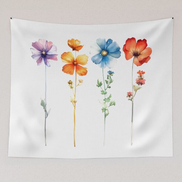 Item preview, Flores de acuarela designed and sold by ParisInFlames.