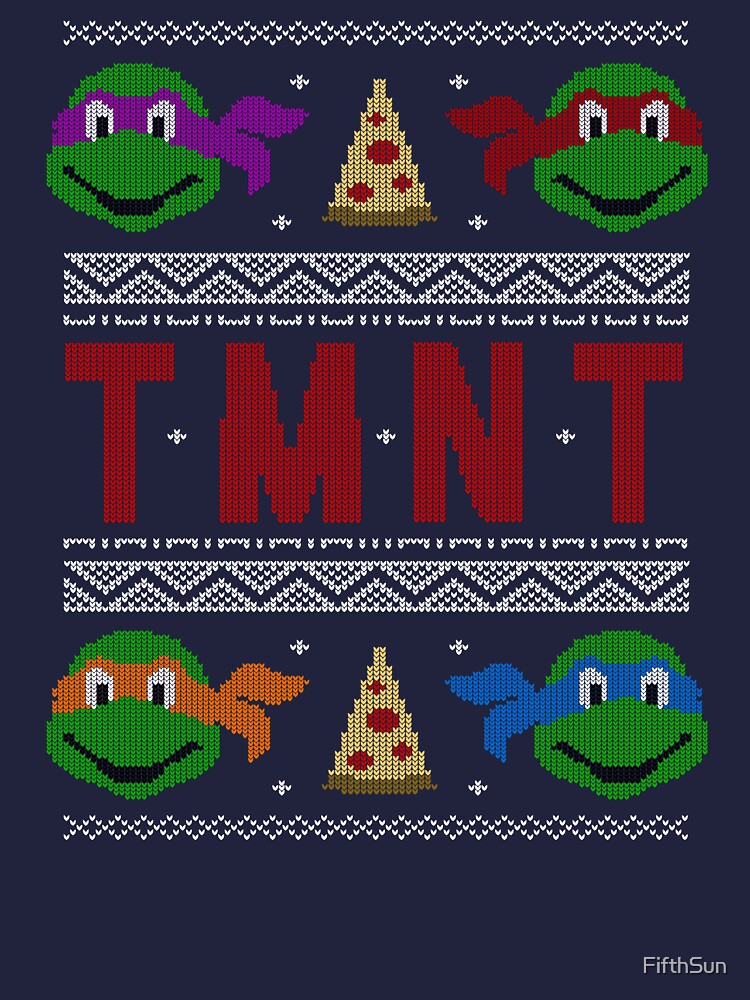 Teenage Mutant Ninja Turtles Funny Christmas Sweater Navy