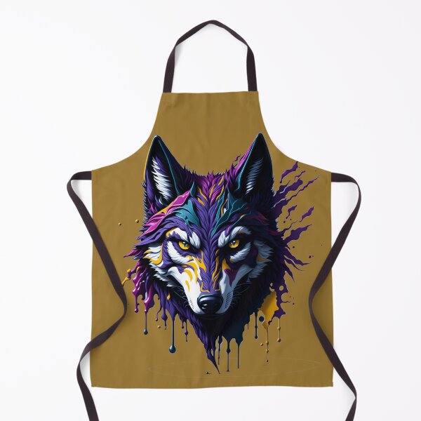 Item preview, Multi-Colored Wolf Face Drawing designed and sold by DreamPrint Collective.
