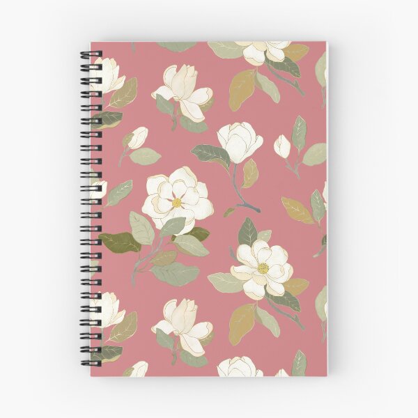 Item preview, White magnolia flowers on pink designed and sold by LavishSeason.