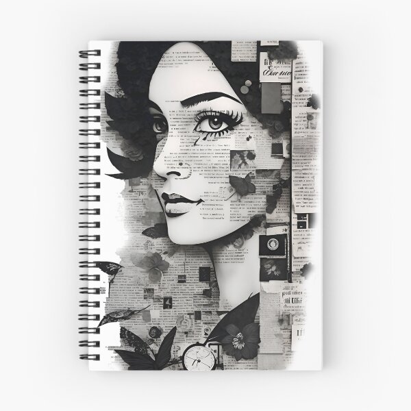 Item preview, Woman on Collage of book, magazine designed and sold by Inked-Attire.