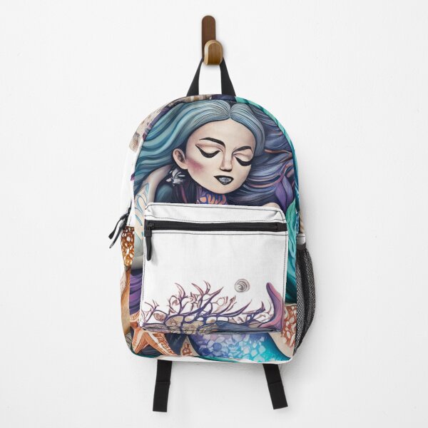 Item preview, Tattoo Design Featuring a Mermaid Surrounded by Shells and Starfish designed and sold by amazingtraits.