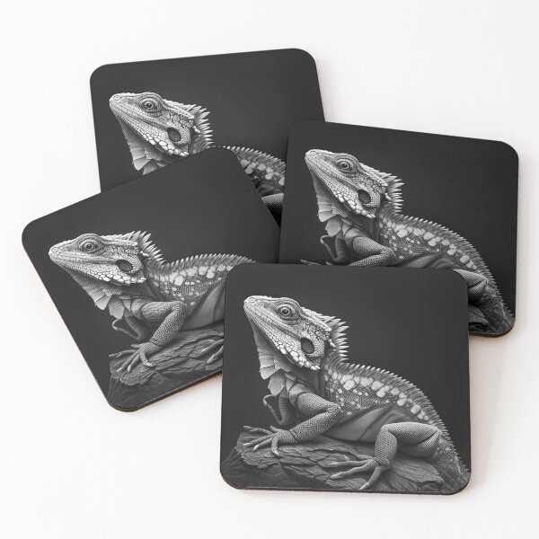 Item preview, Black and white Iguana drawing designed and sold by Pencil-Art.