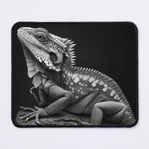 Item preview, Black and white Iguana drawing designed and sold by Pencil-Art.