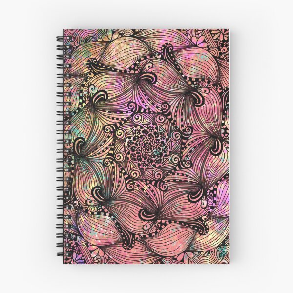 Item preview, Mandala Line Art 5.7.23 Pink Watercolor Stars designed and sold by Kristi Duggins.