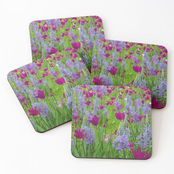 Item preview, Purple tulip and blue camassias designed and sold by Josie Gilbert.