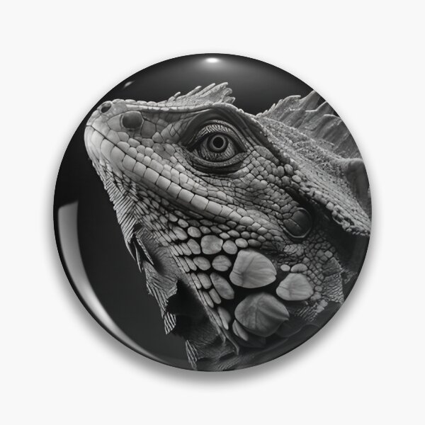 Item preview, Black and white Iguana drawing designed and sold by Pencil-Art.