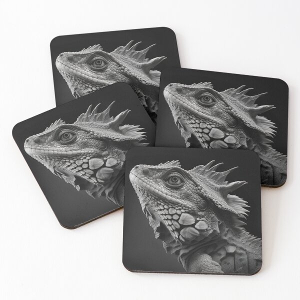 Item preview, Black and white Iguana drawing designed and sold by Pencil-Art.