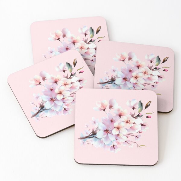Item preview, cheerful cherry blossoms watercolor designed and sold by tropi-cat.
