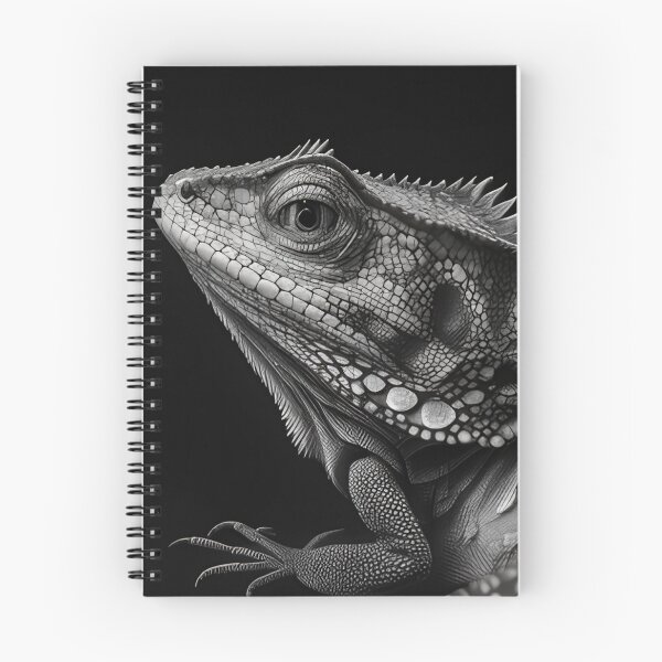Item preview, Black and white Iguana drawing designed and sold by Pencil-Art.
