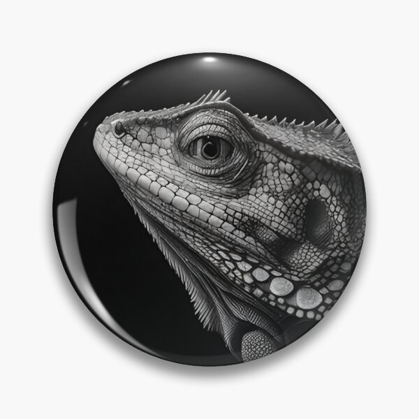 Item preview, Black and white Iguana drawing designed and sold by Pencil-Art.
