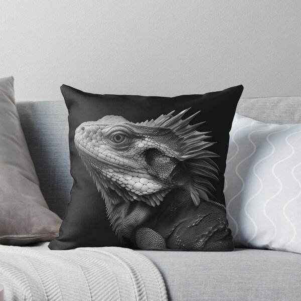 Item preview, Black and white Iguana drawing designed and sold by Pencil-Art.