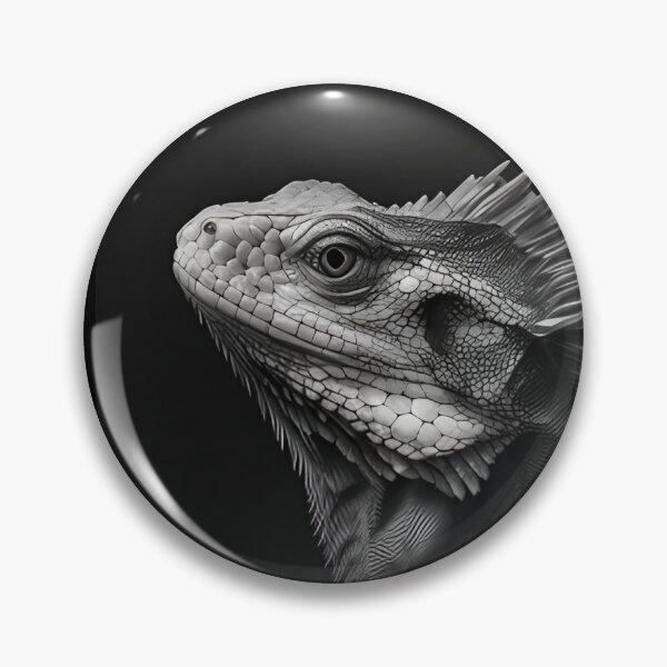 Item preview, Black and white Iguana drawing designed and sold by Pencil-Art.