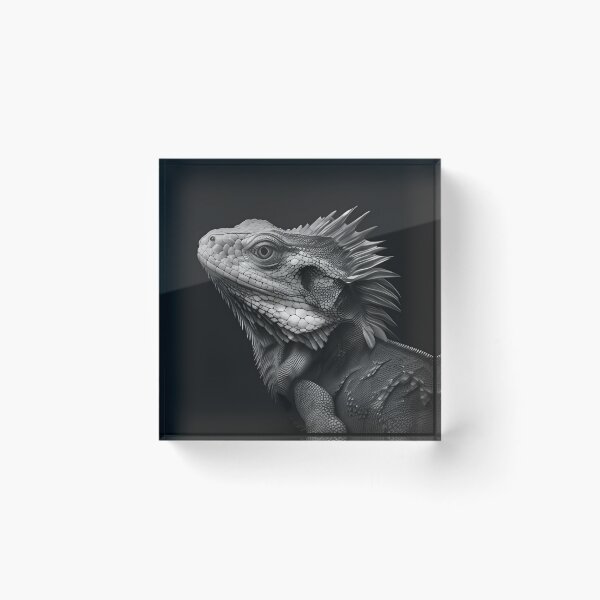 Item preview, Black and white Iguana drawing designed and sold by Pencil-Art.