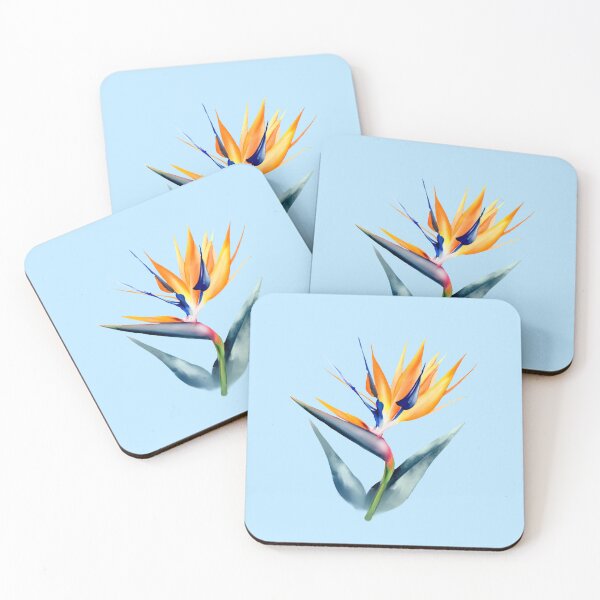 Item preview, benevolent bird of paradise watercolor designed and sold by tropi-cat.