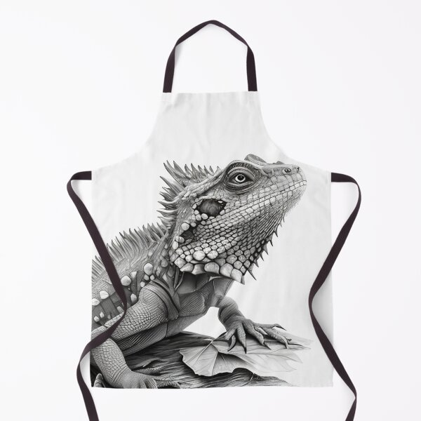 Item preview, Black and white Iguana drawing designed and sold by Pencil-Art.