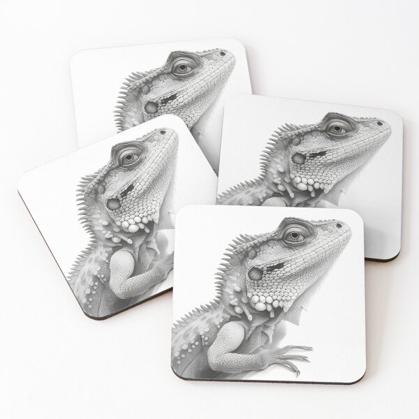 Item preview, Black and white Iguana drawing designed and sold by Pencil-Art.