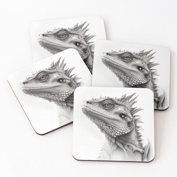 Item preview, Black and white Iguana drawing designed and sold by Pencil-Art.