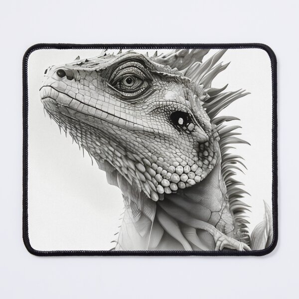 Item preview, Black and white Iguana drawing designed and sold by Pencil-Art.
