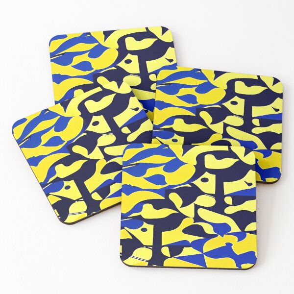 Item preview, Prehistoric Monster in Geometric Shades of Navy Blue designed and sold by deniselynnimage.