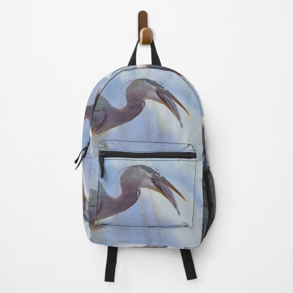 Item preview, Great Blue Heron swallowing a fish designed and sold by Zina Stromberg.
