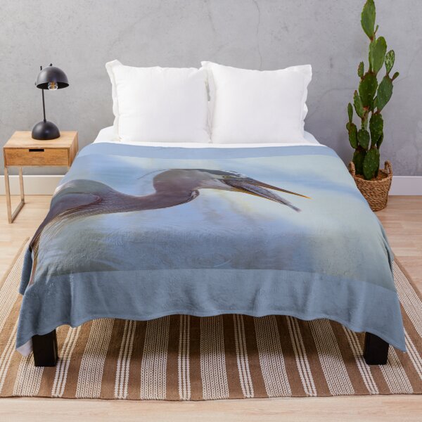 Item preview, Great Blue Heron swallowing a fish designed and sold by Zina Stromberg.