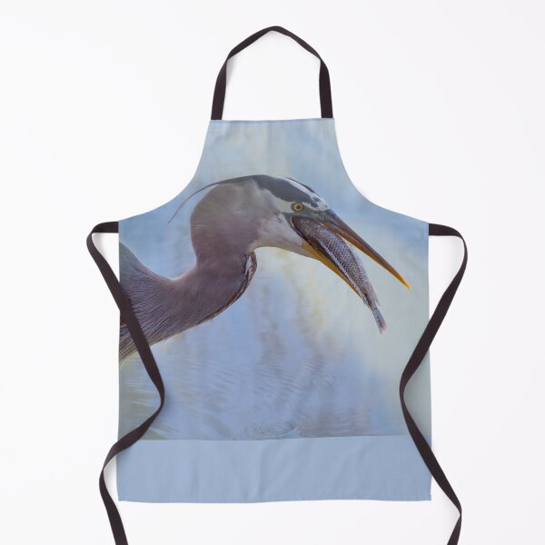 Item preview, Great Blue Heron swallowing a fish designed and sold by Zina Stromberg.