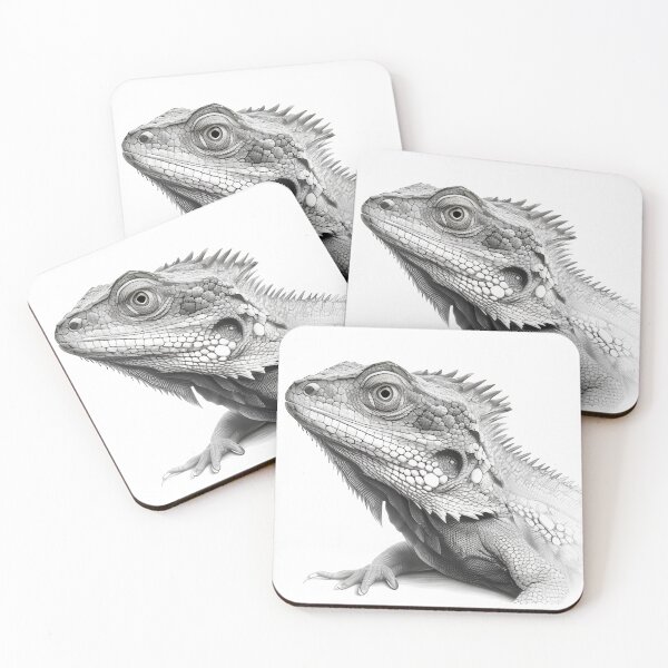 Item preview, Black and white Iguana drawing designed and sold by Pencil-Art.