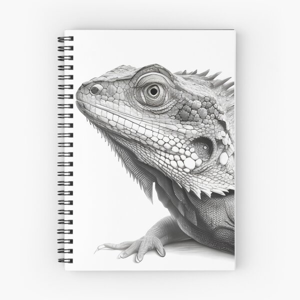 Item preview, Black and white Iguana drawing designed and sold by Pencil-Art.