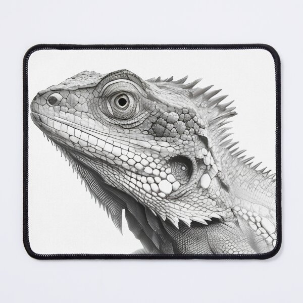 Item preview, Black and white Iguana drawing designed and sold by Pencil-Art.