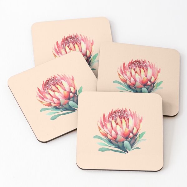 Item preview, passionate protea watercolor designed and sold by tropi-cat.