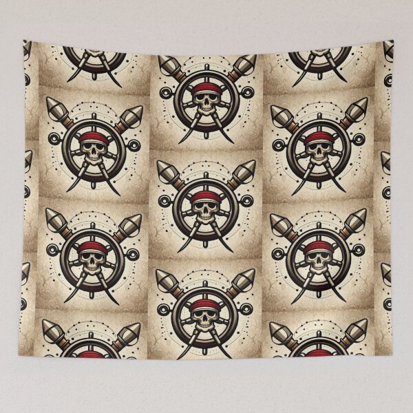 Item preview, A skull with a pirate hat and two crossed swords designed and sold by Hillol Bora.