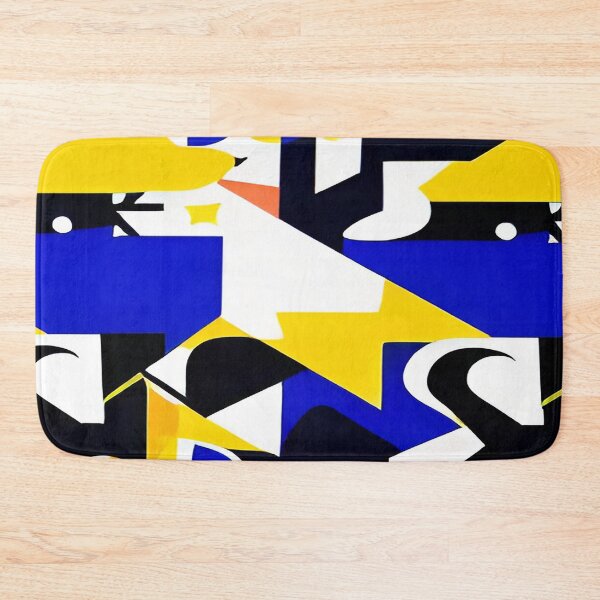 Item preview, Geometric Triangular Black Yellow Blue Abstract designed and sold by deniselynnimage.