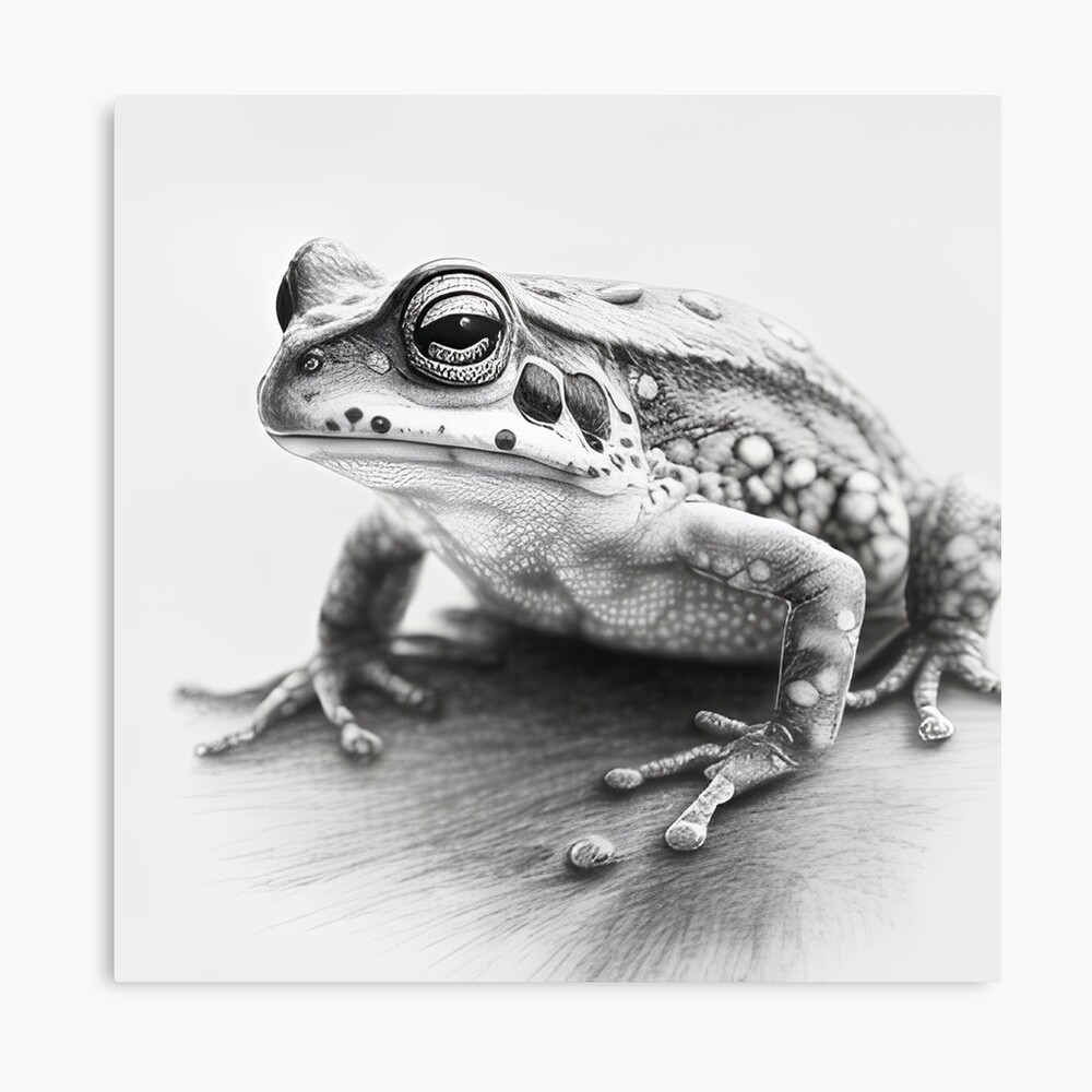 Leaping Frogs, Original Pencil Drawing