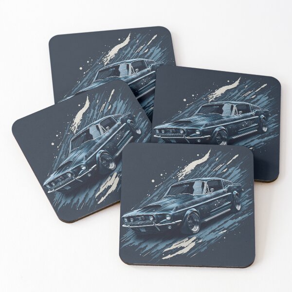 Item preview, Moon Drifter: A Stunning Graphic Design of a 1968 Ford Mustang Shelby designed and sold by RedArtG09.