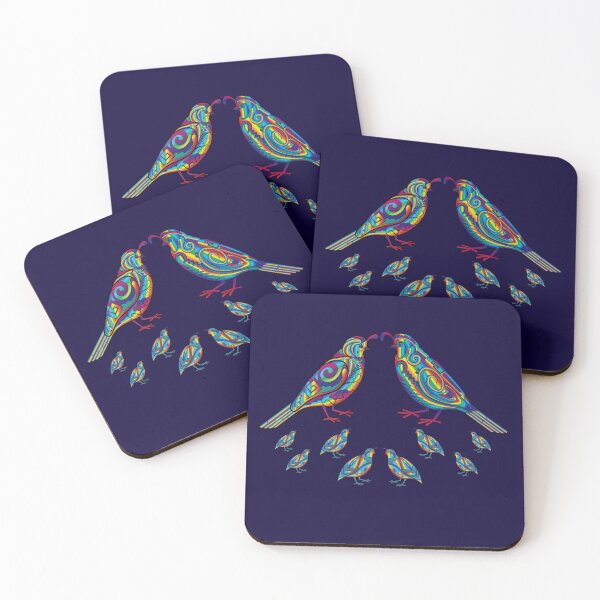 Item preview,  Quail family native rainbow style designed and sold by Caummon Thread.