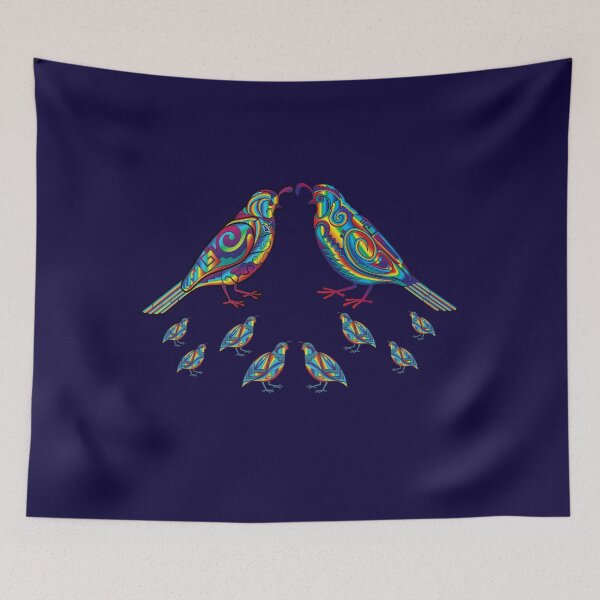 Item preview,  Quail family native rainbow style designed and sold by Caummon Thread.