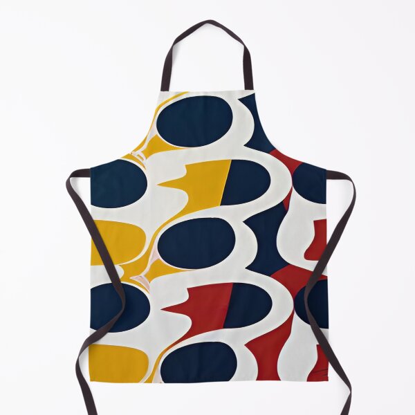 Item preview, Oblong Oval Abstract Shapes in Marigold and Maroon  designed and sold by deniselynnimage.