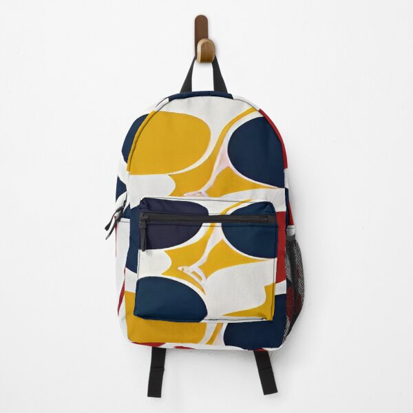 Item preview, Oblong Oval Abstract Shapes in Marigold and Maroon  designed and sold by deniselynnimage.