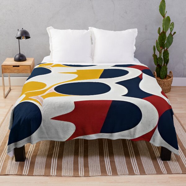 Item preview, Oblong Oval Abstract Shapes in Marigold and Maroon designed and sold by deniselynnimage.